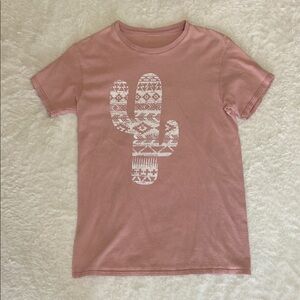 Women’s Pink Cactus Graphic T-Shirt